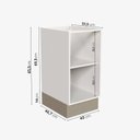 Ver imagem 2 de Balcão 1 Porta 40cm sem Tampo com Rodapé Puxador 150mm Ipanema CabeCasa MadeiraOriginals