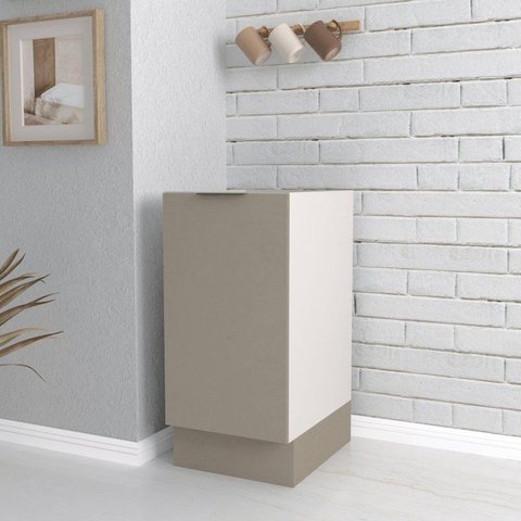Balcão Planejado 1 Porta 40cm sem Tampo com Rodapé Puxador 15cm Ipanema CabeCasa MadeiraOriginals