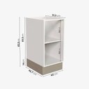Ver imagem 2 de Balcão Planejado 1 Porta 40cm sem Tampo com Rodapé Puxador 15cm Ipanema CabeCasa MadeiraOriginals