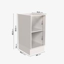 Ver imagem 2 de Balcão 1 Porta 40cm sem Tampo com Rodapé Puxador 150mm Ipanema CabeCasa MadeiraOriginals