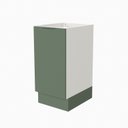 Ver mais imagens de Balcão 1 Porta 40cm sem Tampo com Rodapé Puxador 150mm Ipanema CabeCasa MadeiraOriginals Verde/Folha/Branco