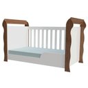 Ver imagem 4 de Berço Americano Lara e Guarda Roupa Ariel 4 Portas Branco Acetinado Amadeirado com Colchão –