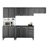 Cozinha Modulada Compacta em Aço 4 Peças 12 Portas 2 Gavetas Paneleiro Forno New Premium Itatiaia - 3