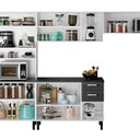 Ver imagem 6 de Cozinha Modulada Compacta em Aço 4 Peças 12 Portas 2 Gavetas Paneleiro Forno New Premium Itatiaia