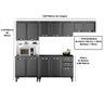 Cozinha Modulada Compacta em Aço 4 Peças 12 Portas 2 Gavetas Paneleiro Forno New Premium Itatiaia - 4
