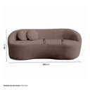 Ver imagem 3 de Sofá 3 Lugares Orgânico 200cm Fava CabeCasa MadeiraOriginals Marrom