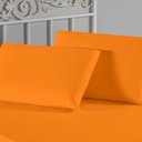 Ver imagem 4 de Kit Fronhas Nobre 2 Peças 50cm X 70cm Malha 100% Algodão - Laranja