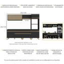 Ver imagem 4 de Cozinha Completa 5 Peças com Armário e Balcão Mp3715 Veneza Gb Preta