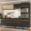 Ver imagem 2 de Cozinha Completa 5 Peças com Armário e Balcão Mp3715 Veneza Gb Preta