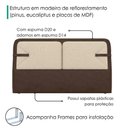 Ver imagem 5 de Cabeceira Casal 140 cm Malu com Frame Linho Tca 210 Corino Tcs 721 Peer
