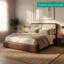 Ver imagem 7 de Cabeceira Casal 140 cm Malu com Frame Linho Tca 210 Corino Tcs 721 Peer