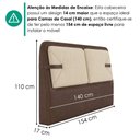 Ver imagem 3 de Cabeceira Casal 140 cm Malu com Frame Linho Tca 210 Corino Tcs 721 Peer