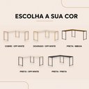 Ver imagem 6 de Mesa em L sem Prateleira Orion em MDF Estilo Industrial Klm Store