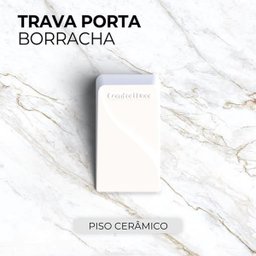 Trava Porta De Piso Comfortdoor Calço Para Porta De Borracha Branco - 7
