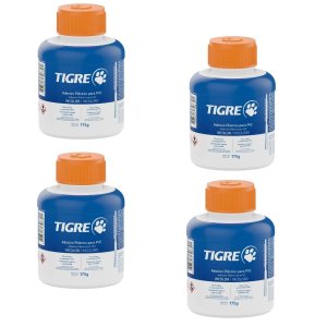 Adesivo Pvc Incolor Frasco 175g | Tigre | 4 Un