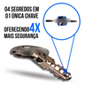 Cadeado Anti-furto Tetra 50mm C/ 3 Chaves Proteção Máxima P/ Seu Patrimônio - 4