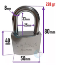 Ver imagem 2 de Cadeado Anti-furto Tetra 50mm C/ 3 Chaves Proteção Máxima P/ Seu Patrimônio