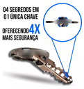 Ver imagem 4 de Cadeado Anti-furto Tetra 50mm C/ 3 Chaves Proteção Máxima P/ Seu Patrimônio