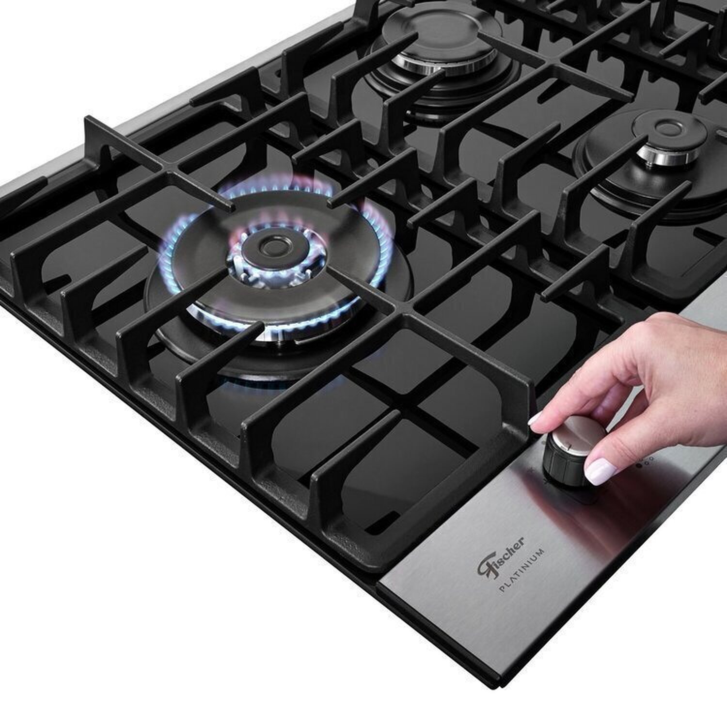 Conjunto de Embutir Fischer com Cooktop 5 Bocas + Micro-ondas 35l + Forno Elétrico 43l + Coifa Parede 90cm 127v Linha Platinium - 8