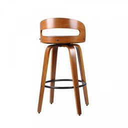 Kit 4 Banquetas para Cozinha Altas Giratórias Madeira Roma Rivatti - 5