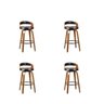 Kit 4 Banquetas para Cozinha Altas Giratórias Madeira Roma Rivatti - 1