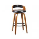 Ver imagem 2 de Kit 4 Banquetas para Cozinha Altas Giratórias Madeira Roma Rivatti