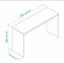 Ver imagem 3 de Escrivaninha Retangular MDF Industrial Preto