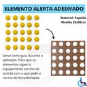 Ver imagem 4 de Elemento Tátil Alerta Pvc Adesivado Amarelo
