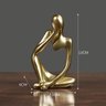 Kit Estátua Pensador Figura Abstrata Decoração + Águia Enfeite Mesa Decorativo Moderno Objeto Resina - 4