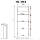 Ver mais imagens de Kit 4 Peças com Escrivaninha em L, Gaveteiro, Estante e Armário com Chave