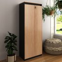 Ver imagem 3 de Kit 4 Peças com Escrivaninha em L, Gaveteiro, Estante e Armário com Chave