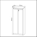 Ver imagem 6 de Kit 4 Peças com Escrivaninha em L, Gaveteiro, Estante e Armário com Chave