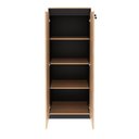 Ver imagem 7 de Kit 4 Peças com Escrivaninha em L, Gaveteiro, Estante e Armário com Chave