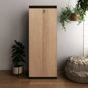 Ver imagem 5 de Kit 4 Peças com Escrivaninha em L, Gaveteiro, Estante e Armário com Chave