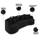 Ver imagem 3 de Sofá 4 Lugares Orgânico Living 250cm Mersa Veludo K01 - D’Rossi