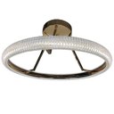 Ver imagem 5 de Lustre Cristal Anel 3 em 1 Luminaria Pendente Infinito Perfil Led Sala de Jantar Recepçao