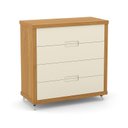 Ver imagem 5 de Jogo de Quarto Infantil Tutto New com Berço e Cômoda 4 Gavetas Off White/Freijó - Matic Móveis