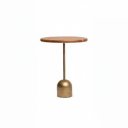 Ver imagem 1 de Mesa com Tampo de Madeira e Base de Metal Dourado g | Formosinha