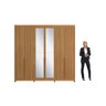 Guarda-Roupa 6 Portas de Giro Puxador 100% Mdf Newton  - 6