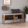 Sapateira Banco Estofada 93cm Pé Metal Oslo - 1