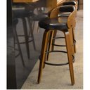 Ver imagem 6 de Kit 5 Banquetas para Cozinha Altas Giratórias Madeira Roma Rivatti