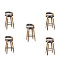 Ver imagem 1 de Kit 5 Banquetas para Cozinha Altas Giratórias Madeira Roma Rivatti