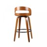 Kit 5 Banquetas para Cozinha Altas Giratórias Madeira Roma Rivatti - 5
