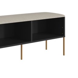 Sapateira Banco Estofada 93cm Pé Metal Oslo - 5