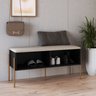 Sapateira Banco Estofada 93cm Pé Metal Oslo - 1