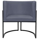 Ver imagem 3 de Kit 2 Poltronas Luna Decorativa Suede Cores Base Ferro Preto