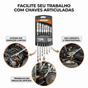 Ver imagem 4 de Conjunto De Chaves Combinada com Catraca - Articulada - 7 Peças Wokin Tools