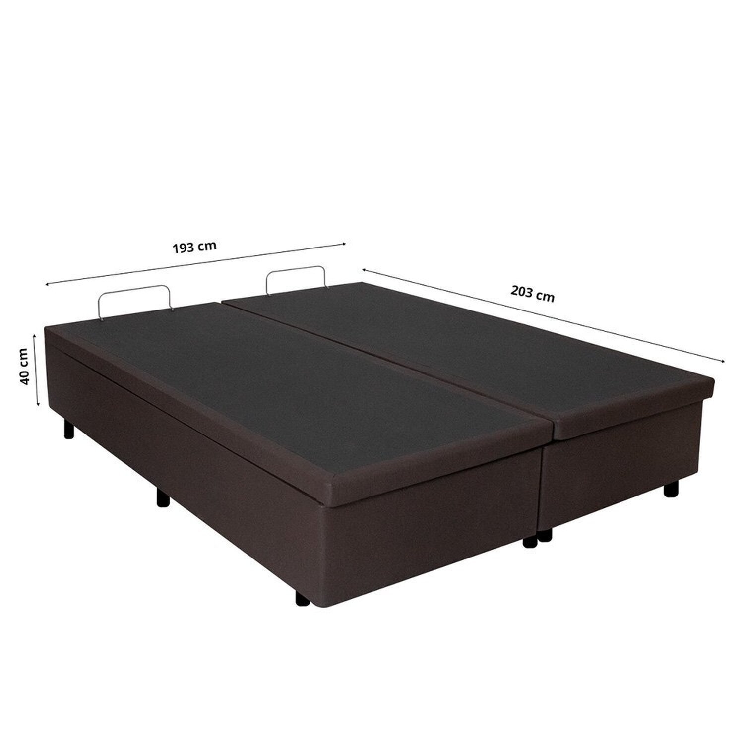 Cama Box Baú King 193x203cm em Courino - 4