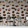 Papel de Parede Casual Bolos Doces Tortas Marrons Gh Papel de Parede 3,0m - 2