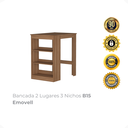 Ver imagem 2 de Mesa Bancada 2 Lugares com Nichos B15 Emovell